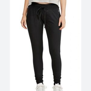 Free People Joggers Women’s Size XS Black Lounge Pants Drawstring Waist Pockets